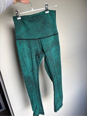 Lululemon Teal Green Black Speckled Align Leggings